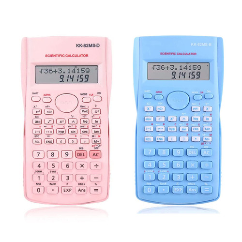 Dft Engineering Scientific Calculator, 2pcs Pink Blue Scientific Calculator Suitable for School and Business Study Accessoires Supplies Calculator Scientific Citizen, Pink