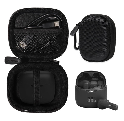 CaseSack Case for JBL Tune Flex True Wireless Noise Cancelling Earbuds (Black)