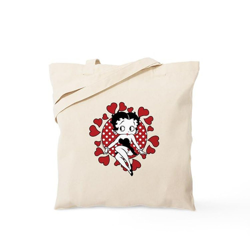 CafePress Betty Boop Circle Of Hearts Canvas Tote Shopping Bag