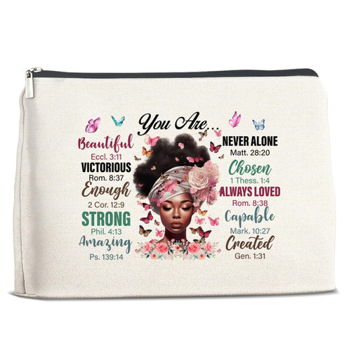 Inspirational African American Gifts Makeup Bag, Inspirational Gifts for Black African Girls Women Afro Lady, Black Girl Cosmetic Bag Inspirational African American Gifts Makeup Bag, Inspirational Gifts for Black African Girls Women Afro Lady, Black Girl Cosmetic Bag