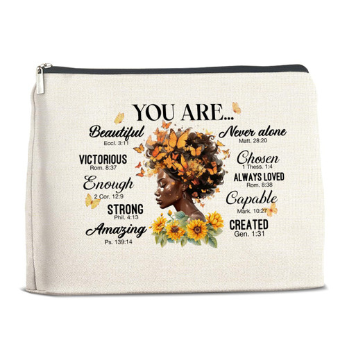 YeleY Inspirational African American Gifts for Black Women Black Queen Makeup Bag Gift for African American Afro Black Girl Cosmetic Bag YeleY Inspirational African American Gifts for Black Women Black Queen Makeup Bag Gift for African American Afro Black Girl Cosmetic Bag