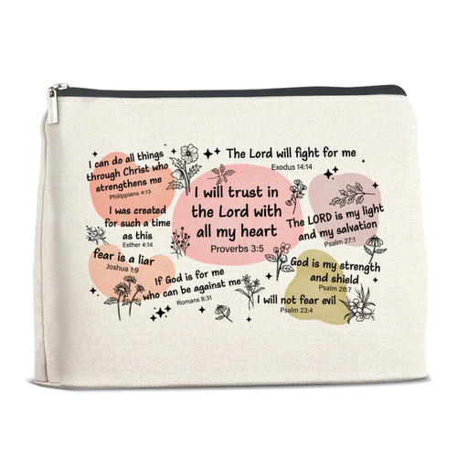 YeleY Inspirational Christian Gifts for Women, Spiritual Encouragement Gifts Makeup Bag, Religious for Mom Daughter Sister BFF Friends, Bible Verse Gift Cosmetic Bag YeleY Inspirational Christian Gifts for Women, Spiritual Encouragement Gifts Makeup Bag, Religious for Mom Daughter Sister BFF Friends, Bible Verse Gift Cosmetic Bag