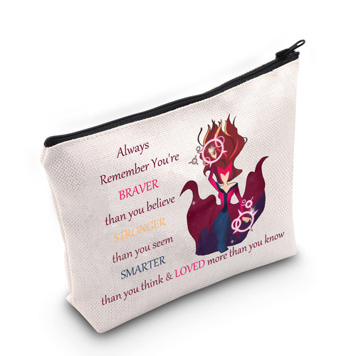 LEVLO Wanda Cosmetic Make Up Bag Wanda Fans Inspired Gift You Are Braver Stronger Smarter Than You Think Wanda Makeup Zipper Pouch Bag (Wanda Bag) LEVLO Wanda Cosmetic Make Up Bag Wanda Fans Inspired Gift You Are Braver Stronger Smarter Than You Think Wanda Makeup Zipper Pouch Bag (Wanda Bag)