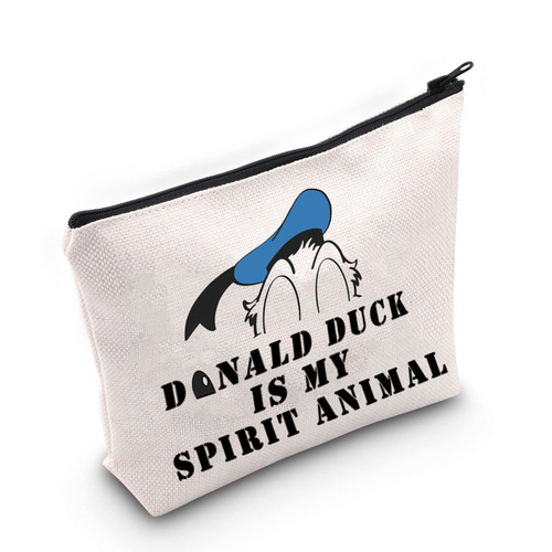 LEVLO Funny Duck Cosmetic Make Up Bag Duck Lover Gift Duck Is My Spirit Animal Makeup Zipper Pouch Bag (Donald Spirit Animal) LEVLO Funny Duck Cosmetic Make Up Bag Duck Lover Gift Duck Is My Spirit Animal Makeup Zipper Pouch Bag (Donald Spirit Animal)