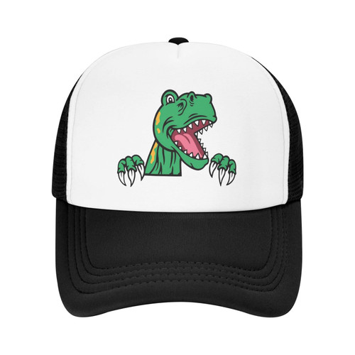 Wisedeal Boys' Fierce Dinosaur Trucker Hat Adjustable Snapback T-Rex Mesh Baseball Cap for Boy Girl Youth Toddler