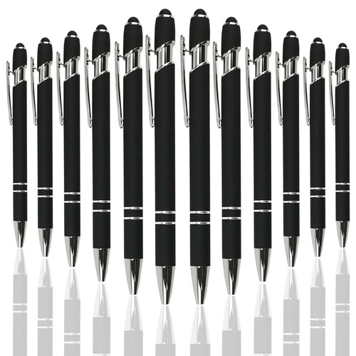 12PCS Stylus Pens for Touch Screens Universal Stylus Ballpoint Pen,2 in 1 Slim Capacitive Stylus Ballpoint Pens,All Capacitive Touch Screens (Black) 12PCS Stylus Pens for Touch Screens Universal Stylus Ballpoint Pen,2 in 1 Slim Capacitive Stylus Ballpoint Pens,All Capacitive Touch Screens (Black)