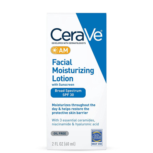 VEBA AM Face Moisturizer Lotion with Sunscreen SPF 30, 2 fl oz