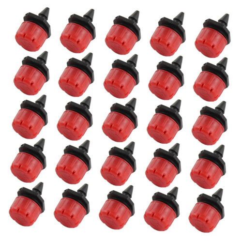 Yardwe 100PCS Little Red Riding Hood Nozzle Lawn Sprinkler Irrigation drippers Drip Emitter sprinklers drip Irrigation Button dripper Water Adjustable Dripper Plastic Fruit Tree Dropper