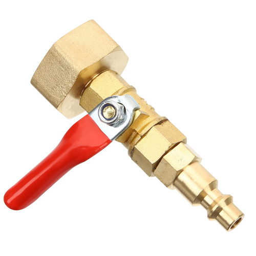 ULTECHNOVO Blow Adapter Blowout Adapter for winterizing Garden Hose Adapter Irrigation Blowout Adapter Schrader Valve Garden Hose Quick Connect Fittings Pipe Freeze kit Brass Air Water Pipe