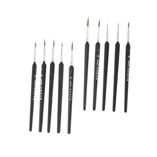 EXCEART 10pcs Watercolor Miniature Brush Detail Paint Brush Model Paint Miniature Paint Brush Arts Fine Paint Brushes Art Brushes Kit De Manicura Wolf Fine Brush Oily Bamboo Watercolor Pen
