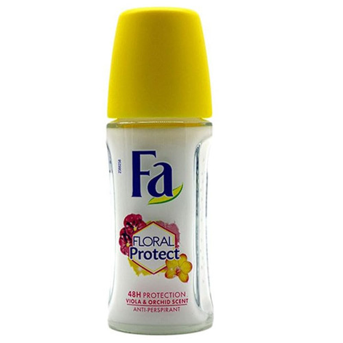 Fa Floral Protect (Viola and Orchid Scent) Roll on (Glass) Deodorant 50 ml