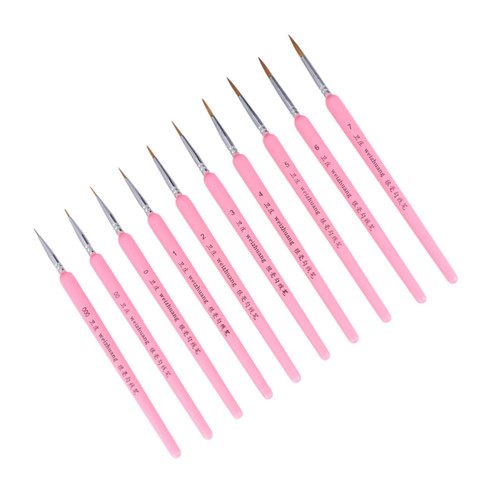 SEWACC 1 Set 10pcs Fine Detail Brush Artists Brushes Painting Brushes Extra Fine Paint Brush Nylon Paint Brush Art Paint Brushes Artist Paint Brushes Oil Paintbrush Wooden Miniature