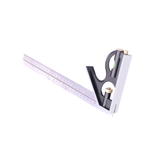 Uonlytech Measuring Tools Square Ruler with Level Carpentry Tools Angle Gauge Woodworking Ruler Precision Tools T Square Angle Finder Ruler Combination Ruler Aluminum Alloy Zinc Alloy