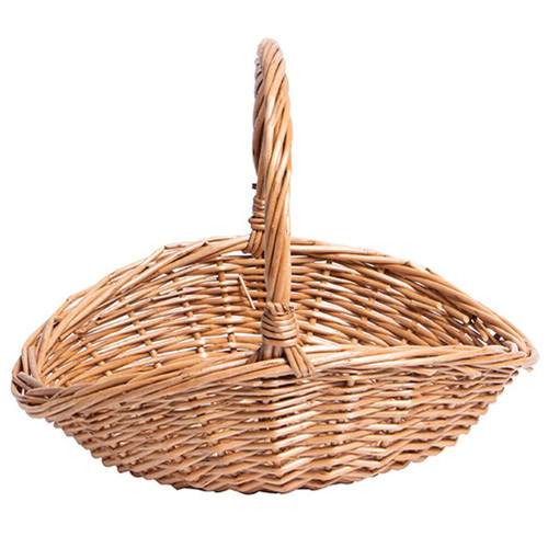 MARMERDO Hamper Fruit Basket Groceries Food Storage Basket Woven Picnic Basket Picnic Basket with Handle Wear-Resistant Grocery Basket Picnic Supply Wicker Food Basket Handheld Travel