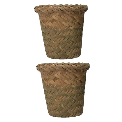SEWOART 2pcs Seagrass Woven Planter Jute Wicker Storage Baskets Outdoor Pots Seagrass Planter Woven Seagrass Basket Mini Pots Bamboo Vase Fleshy Flower Pot Plastic Country Style Bonsai SEWOART 2pcs Seagrass Woven Planter Jute Wicker Storage Baskets Outdoor Pots Seagrass Planter Woven Seagrass Basket Mini Pots Bamboo Vase Fleshy Flower Pot Plastic Country Style Bonsai