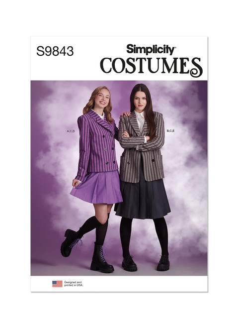 Simplicity Misses' Fantasy Costume Sewing Pattern Kit, Design Code S9843, Sizes 16-18-20-22-24, Multicolor