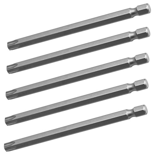 Utoolmart Torx Screwdriver Bits, 1/4 Inch Hex Shank Screwdriver Bits, T40 Magnetic Security Tamper Proof Bit, S2 Steel Torx Head Screw Driver Bit, 100mm Length, for Repair Work, 10 Pcs