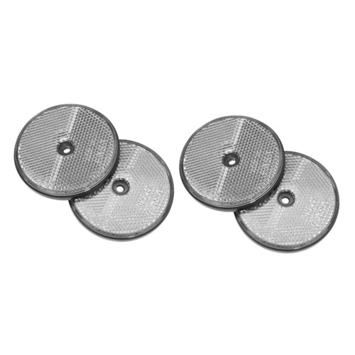 Yardwe 4 Pcs Round Reflector Driveway Reflectors Round Driveway Reflector Screw Mount Reflector Mailboxes Reflector Rear Reflector Mailbox Reflector Safety Reflectors Post Plastic Trailer