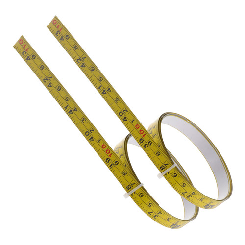 DOITOOL 2pcs Self-Adhesive Ruler Workbench Ruler Sticky Measuring Ruler Peel and Stick Ruler Tape Measure Tape for Woodworking Digital Measurement Tape Sticky Tape Steel Metric System