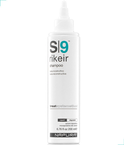 NAPURA S9 Professional Moisturizing Shampoo for Damaged Hair (6.76 fl oz) - Sulfate and Paraben Free - Split End Repair- Color Safe Protein Hair Repair Treatment with Avocado Oil