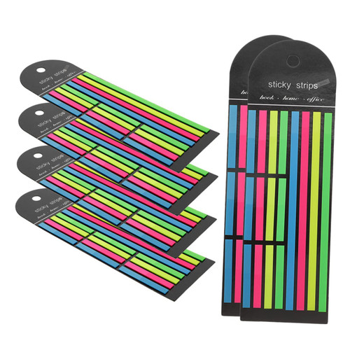 MAGICLULU 6pcs Fluorescent Index Stickers Page Marker Tabs Annotating Sticky Notes Flags Sticky Memo Pads Flags Tabs Adhesive Book Strip Colored Page Markers The Pet Student Highlight