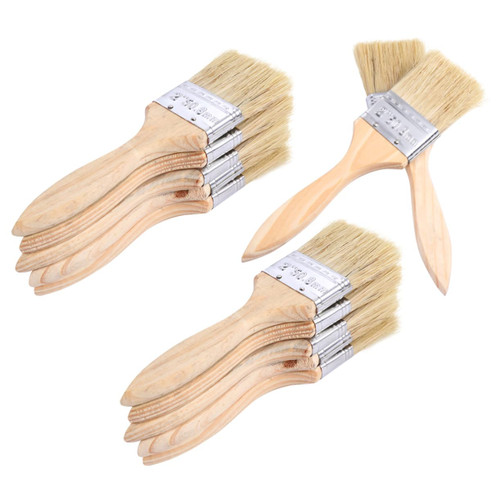 EXCEART 10pcs Glue Brush Furniture Painting Brushes Sash Paint Brush Hair Brush Round Furniture Paint Brushes Chip Paint Brushes Bristles Paint Brushes Oil Paint Brush Wooden Barbecue