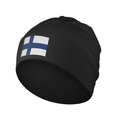 Kkaingg Beanie,Finland Flag Finnish Beanie Hat Men Winter Skull Cap Women Slouchy Hat Knit Hat Hedging Cap Black