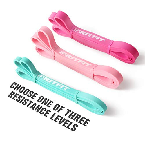 RitFit Pull Up Assist Band - Premium Resistance Band for Pull Up Assistance, Resistance Training, Body Stretching, Powerlifting, Mobility Training (#9 Pink)