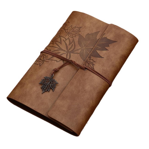 Notebook A7/A6/A5 Travelers Vintage Notebook PU Leather Blank Kraft Diary Note Book Journal Sketchbook Stationery School Office Supplies Paper (Color : Light brown, Size : A7 145X100MM)