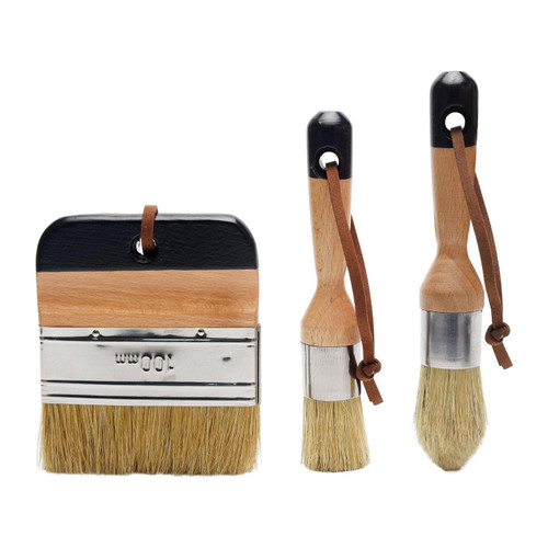 Chalk and Wax Paint Brush, Flat Bristles Painting Natural Brushes Wooden Stencil Brushes for Waxing Furniture,(Size:3pcs) Chalk and Wax Paint Brush, Flat Bristles Painting Natural Brushes Wooden Stencil Brushes for Waxing Furniture,(Size:3pcs)