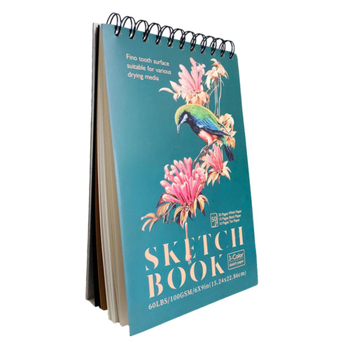 VILLCASE 1 Painting Sketching Pad Blank Sketchbook DIY Painting Book Sketchbook for Markers Wirebound Steno Pads DIY Sketch Book Painting Notepad Sketch Pads Student Thicken Paper Notebook