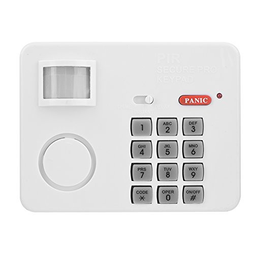 Mugast PIR Motion Sensor Alarm Password, Wireless Home Security Keypad Remote Infrared Detectors for Cover The Front Door Back Door Garage Shed Outbuildings, etc