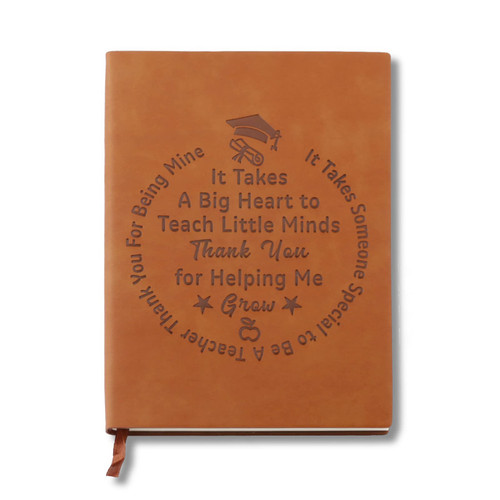 Teacher Gift Teacher Appreciation Notebook It Takes A Big Heart To Help Shape Little Minds Heart Charms Leather Notebook for Teacher (It Takes brown) Teacher Gift Teacher Appreciation Notebook It Takes A Big Heart To Help Shape Little Minds Heart Charms Leather Notebook for Teacher (It Takes brown)