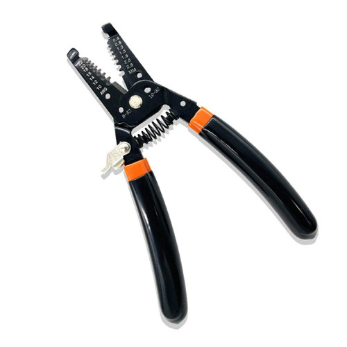 Electrical Wire Pliers Crimper Cable Stripping Crimping Cutter Hand Tool Portable 7" 0.6-2.6mm Curved Handle Wire Strippers Electrical Machine Wire Tool Wire Strippers Electrical