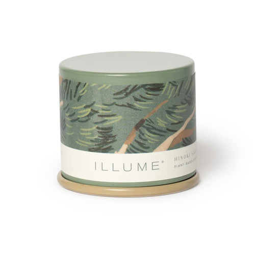 Illume Beautifully Done Essentials Hinoki Sage Demi Vanity Tin Scented Candle