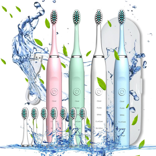 crgrtght Electric Toothbrush, Electric Toothbrush with 8 Brush Heads,with Toothbrush Box, 5 Cleaning Modes,Travel Toothbrushes,Smart 20-Speed Timer Electric Toothbrush Ipx7 -New crgrtght Electric Toothbrush, Electric Toothbrush with 8 Brush Heads,with Toothbrush Box, 5 Cleaning Modes,Travel Toothbrushes,Smart 20-Speed Timer Electric Toothbrush Ipx7 -New
