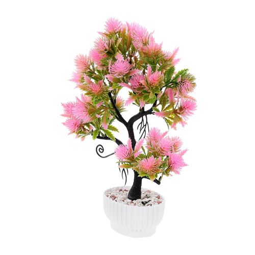 MARMERDO Artificial Flower Bonsai Artificial Pine Bonsai Potted Pine Plants Bonsai Statue Bonsai Tree in Pot Bonsai Tree Live Zen Garden Faux Simulation Tree Dining Table Plastic Office