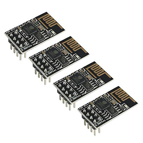 X-Spond 4PCS ESP8266 ESP-01 WiFi Serial Transceiver Module Board 3.3V for Arduino. (ESP-01S)