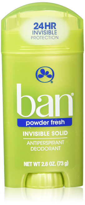 Ban Deodorant 2.6 Ounce Invisible Solid Powder Fresh (76ml) (2 Pack)