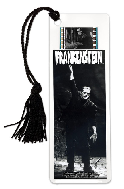 Universal Monsters Frankenstein (1931) - Boris Karloff - Laminated 2x6 FilmCells Bookmark with 35mm Clip of Film and Tassel Universal Monsters Frankenstein (1931) - Boris Karloff - Laminated 2x6 FilmCells Bookmark with 35mm Clip of Film and Tassel