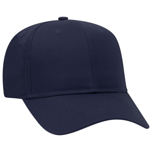 OTTO 6 Panel Pro Style Cotton Blend Twill Cap - Navy