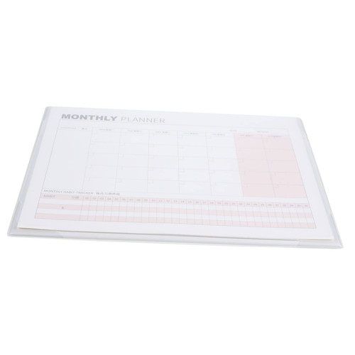 TEHAUX Sheet Calendar Blank Table Calendar Habit Journal Undated Monthly Planner Undated Monthly Calendar Note Books for Work Daily Planner Notepad Pvc Fill in Schedule Student