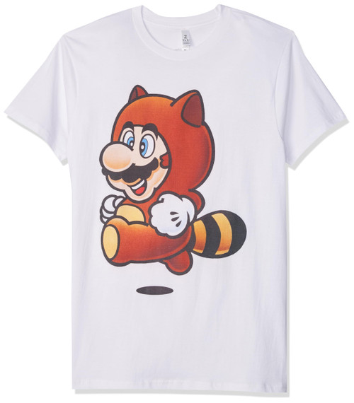 Nintendo Men's Tanookie Yeah T-Shirt, Small, White