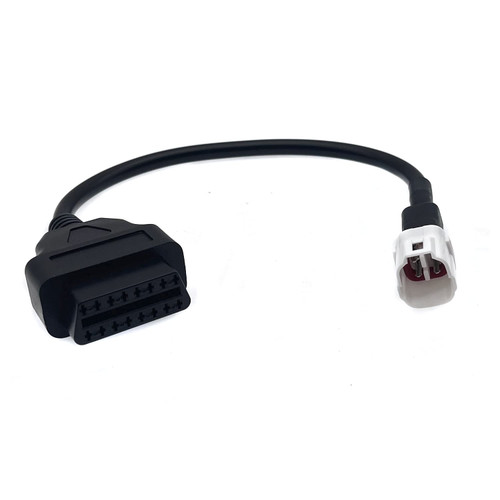 HYXUAN Obd2 Diagnostic Cable, 4 Pin to Obd2 Diagnostic Adapter Connector Motorcycle Scanner Diagnostic Cable Compatible with Ya-ma-ha