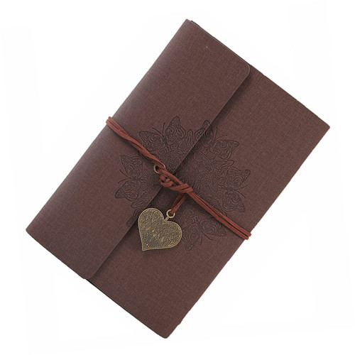 Operitacx 1 Pc Vintage Diary Book Rope Winded Notebook Writing Notebook Pu Leather Notebook Retro Notepad Notebook with Rope Winded Leather Journals Creative Notebook Gift Office Music