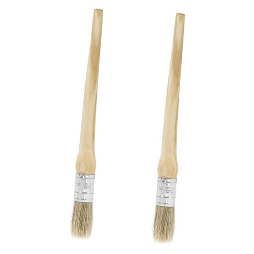 CIMAXIC 2 Pcs Round Paint Brush Watercolor Painting Brushes Wood Paint Brush Roller Chalk Brush Stencil Brush Painting Chalkboard Chalk Paint Brush for Bristles Paintbrush Furniture