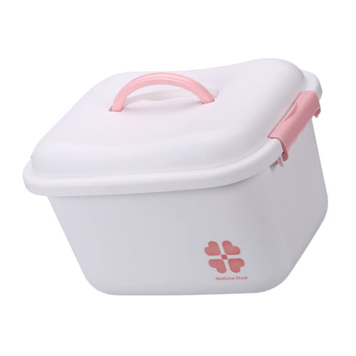 Healifty 1Pc plastic medicine box Medicine Storage Cabinet household medicine case medicine storage bin medicine storage container portable medicine case Storage Box pp white first aid