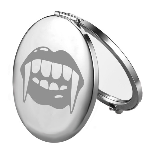 FEELMEM Funny Vampire Compact Makeup Mirror Vampire Series Inspired Gift Vampire Fandom Gift Vampire Girls Mirror Gift