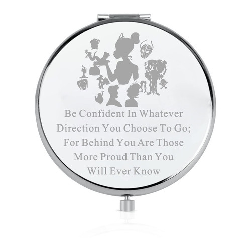 LQRI Princess The Frog Makeup Mirror Funny Tiana Princess Compact Makeup Mirror Classic Animated Film Gift