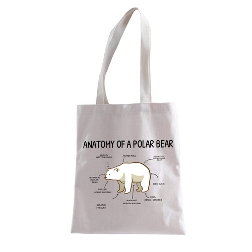 XYANFA Polar Bear Cosmetic Bag Polar Bear Lover Gift North Pole Gifts Anatomy Of A Polar Bear (ANATOMY OF A POLAR BEAR tote) XYANFA Polar Bear Cosmetic Bag Polar Bear Lover Gift North Pole Gifts Anatomy Of A Polar Bear (ANATOMY OF A POLAR BEAR tote)